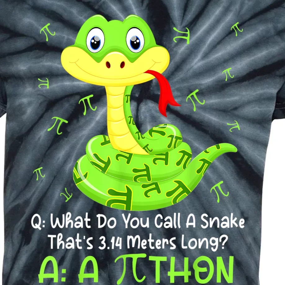 Python Pithon Pi Symbol Funny Math Teacher Pi Day Kids Tie-Dye T-Shirt