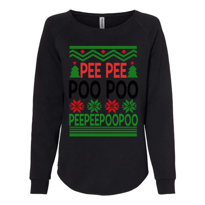 Pee Poo Poo Ugly Christmas Womens California Wash Sweatshirt