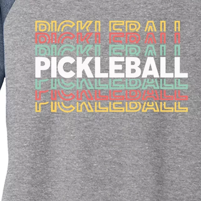 Pickleball Pickler Player Women's Tri-Blend 3/4-Sleeve Raglan Shirt