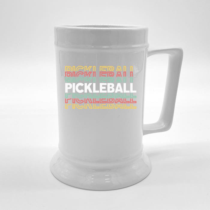 Pickleball Pickler Player Front & Back Beer Stein