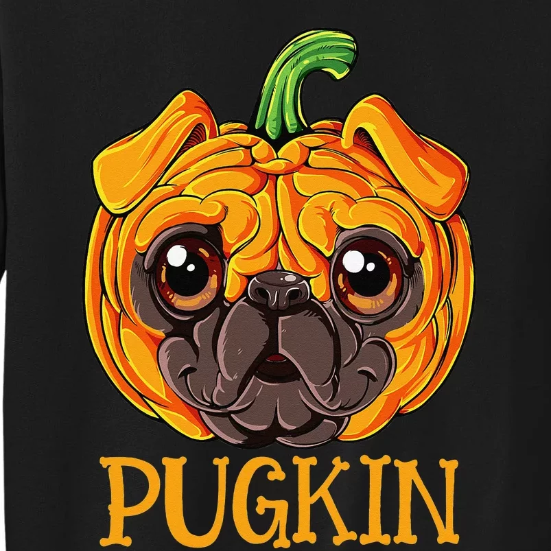 Pugkin Pug Pumpkin Halloween Thanksgiving  Dog Sweatshirt