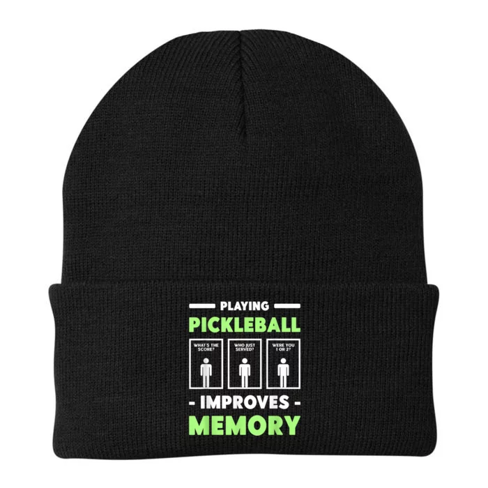 Pickleball Player Playing Pickleball Improves Memory Pickleball Knit Cap Winter Beanie