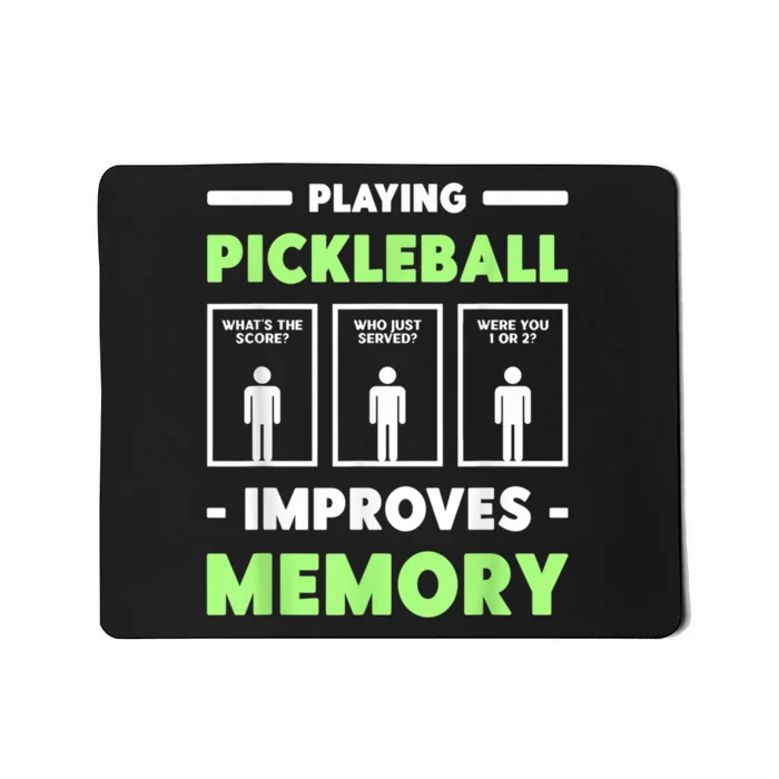 Pickleball Player Playing Pickleball Improves Memory Pickleball Mousepad