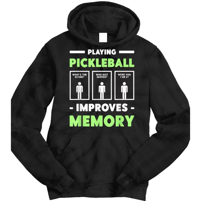 Pickleball Player Playing Pickleball Improves Memory Pickleball Tie Dye Hoodie