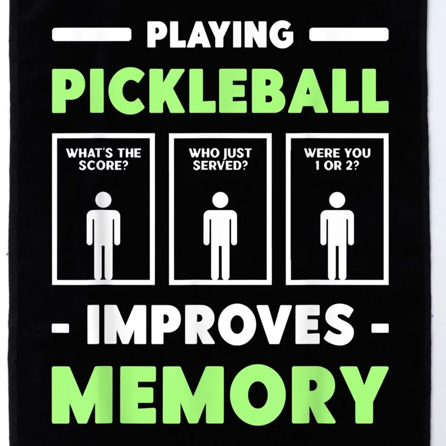 Pickleball Player Playing Pickleball Improves Memory Pickleball Platinum Collection Golf Towel