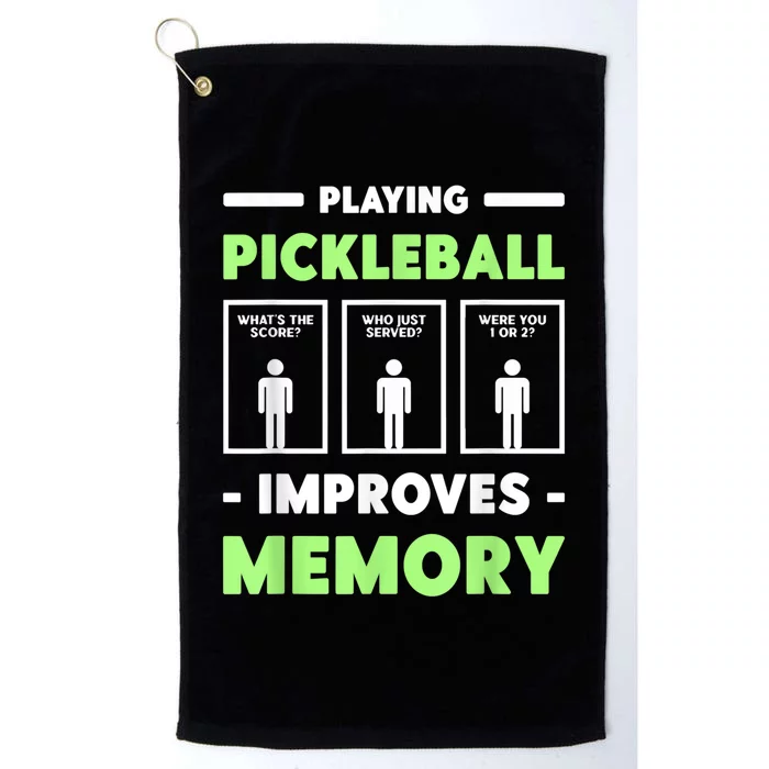 Pickleball Player Playing Pickleball Improves Memory Pickleball Platinum Collection Golf Towel