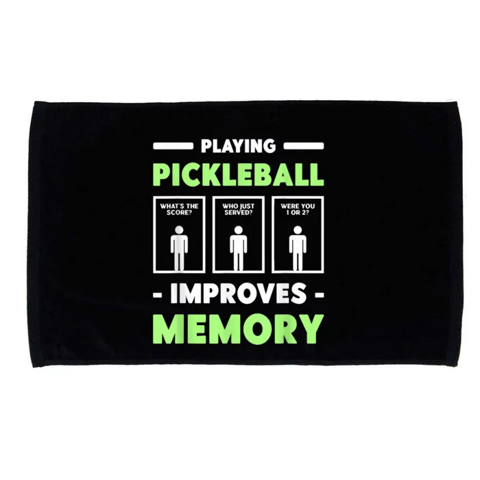 Pickleball Player Playing Pickleball Improves Memory Pickleball Microfiber Hand Towel