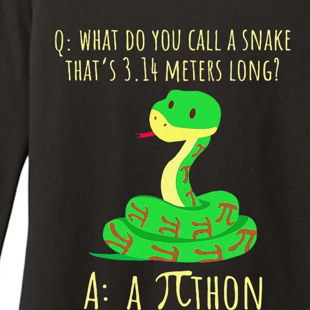 Python Pithon Pi Symbol Funny Math Teacher Pi Day Womens CVC Long Sleeve Shirt