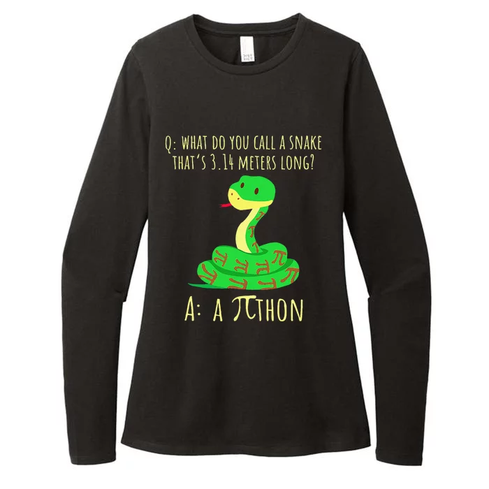 Python Pithon Pi Symbol Funny Math Teacher Pi Day Womens CVC Long Sleeve Shirt