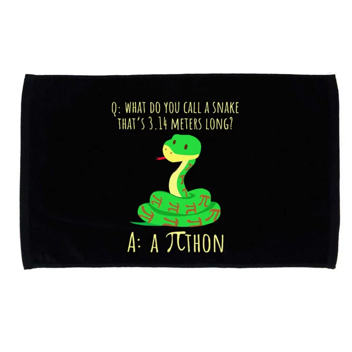 Python Pithon Pi Symbol Funny Math Teacher Pi Day Microfiber Hand Towel