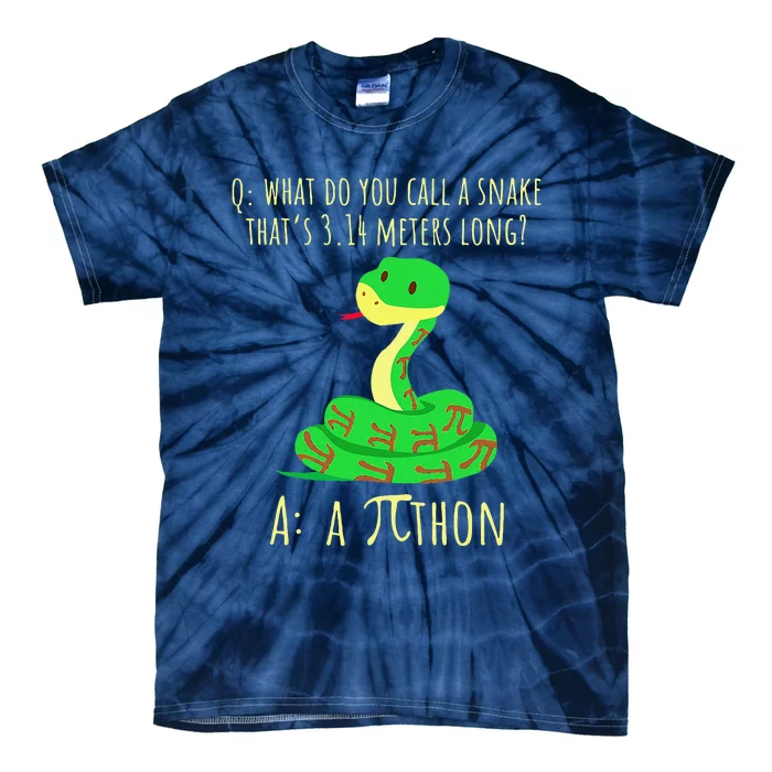 Python Pithon Pi Symbol Funny Math Teacher Pi Day Tie-Dye T-Shirt