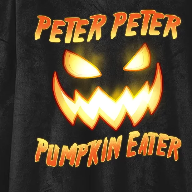 Peter Peter Pumpkin Eater Jack O Lantern Hooded Wearable Blanket