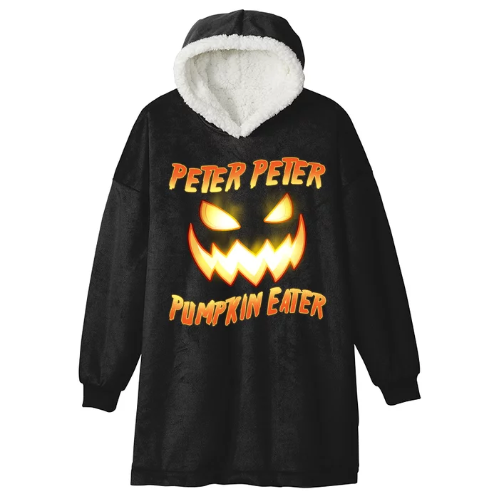 Peter Peter Pumpkin Eater Jack O Lantern Hooded Wearable Blanket