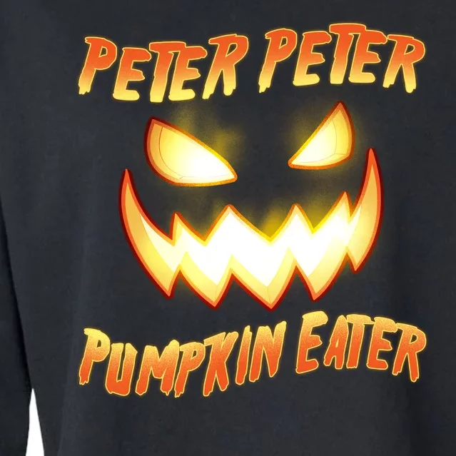 Peter Peter Pumpkin Eater Jack O Lantern Cropped Pullover Crew