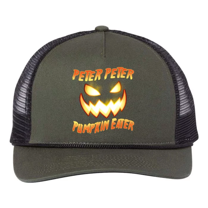 Peter Peter Pumpkin Eater Jack O Lantern Retro Rope Trucker Hat Cap