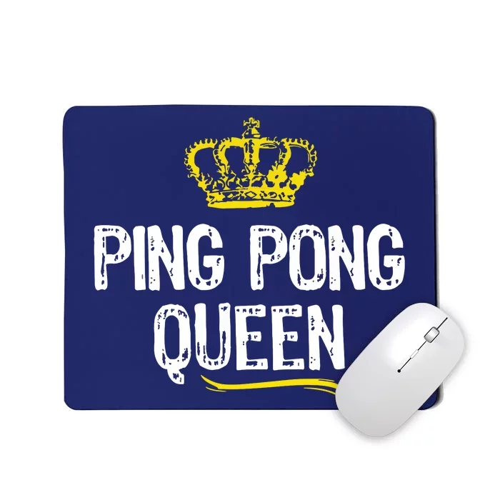 Ping Pong Queen Women Girl Player Table Tennis Funny Gift Mousepad