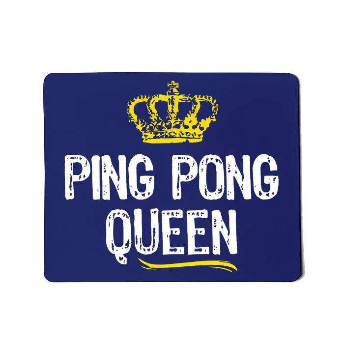 Ping Pong Queen Women Girl Player Table Tennis Funny Gift Mousepad