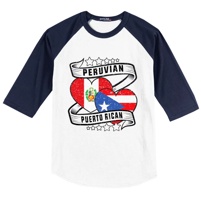 Peruvian Puerto rican Half Peruvian half Puerto rican Baseball Sleeve Shirt