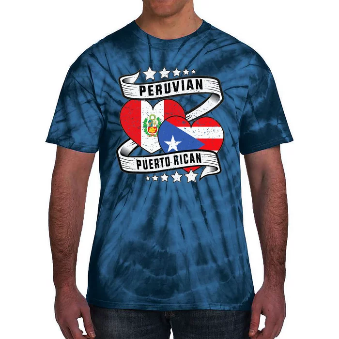 Peruvian Puerto rican Half Peruvian half Puerto rican Tie-Dye T-Shirt