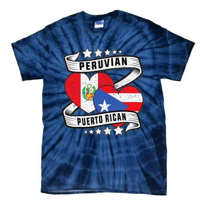 Peruvian Puerto rican Half Peruvian half Puerto rican Tie-Dye T-Shirt