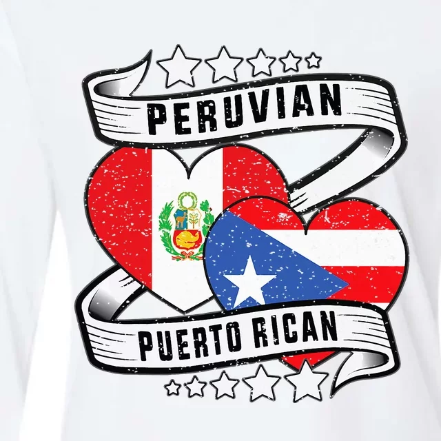 Peruvian Puerto rican Half Peruvian half Puerto rican Womens Cotton Relaxed Long Sleeve T-Shirt