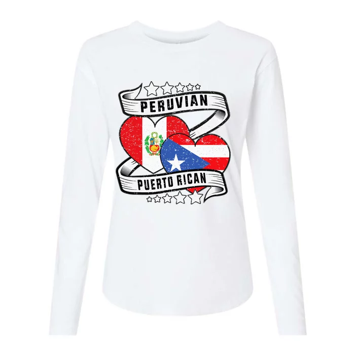 Peruvian Puerto rican Half Peruvian half Puerto rican Womens Cotton Relaxed Long Sleeve T-Shirt