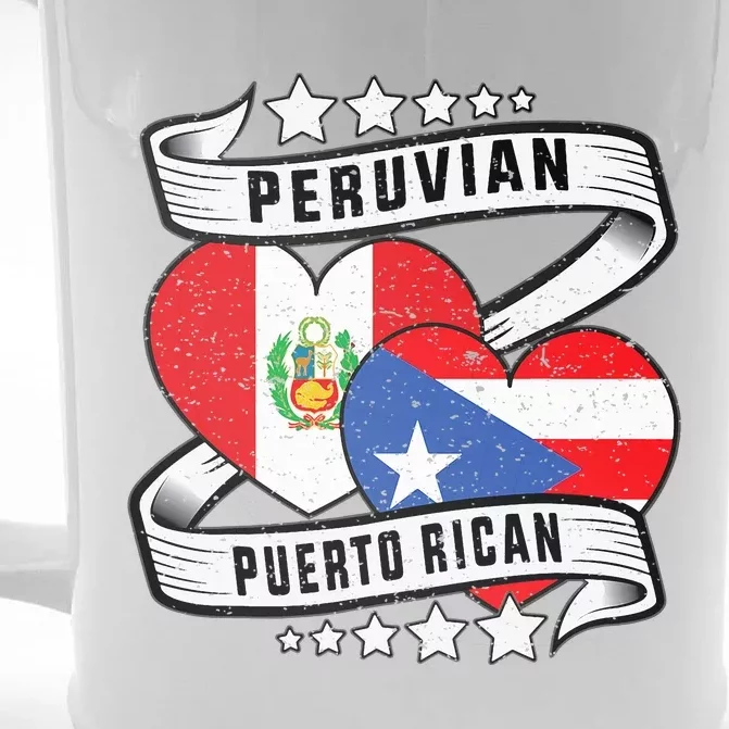 Peruvian Puerto rican Half Peruvian half Puerto rican Front & Back Beer Stein