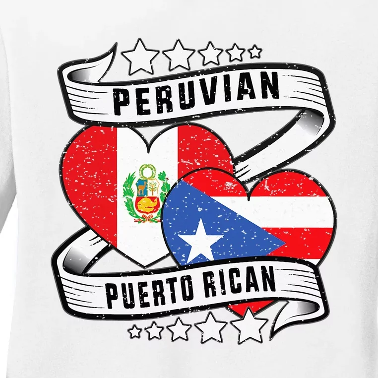 Peruvian Puerto rican Half Peruvian half Puerto rican Ladies Long Sleeve Shirt