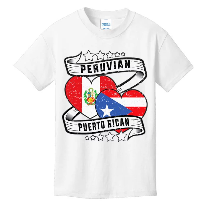 Peruvian Puerto rican Half Peruvian half Puerto rican Kids T-Shirt