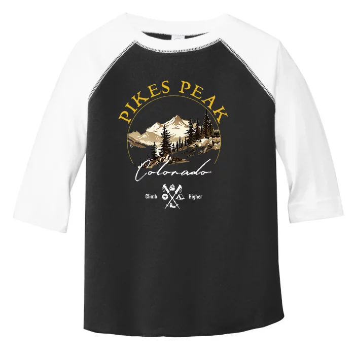 Pikes Peak Retro Vintage Pikes Peak Souvenir Toddler Fine Jersey T-Shirt