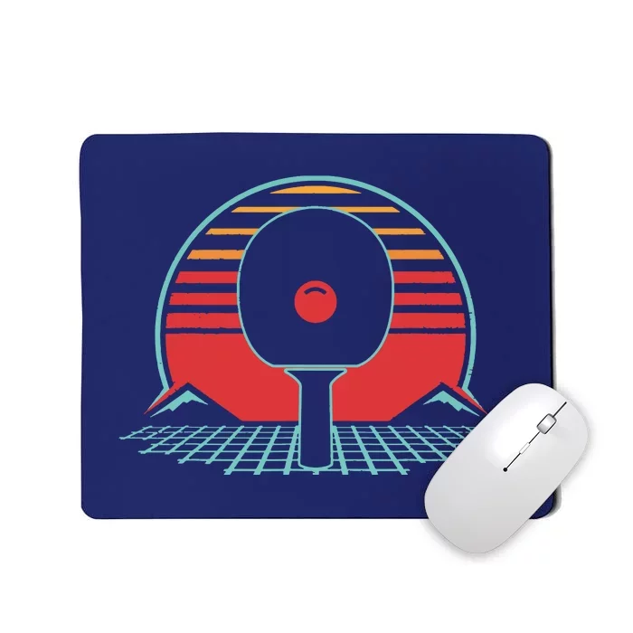 Ping Pong Retro Vintage 80s Style Table Tennis Gift Mousepad