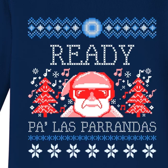 Parranda Puerto Rico Ugly Christmas Sweater Navidad Boricua Gift Baby Long Sleeve Bodysuit