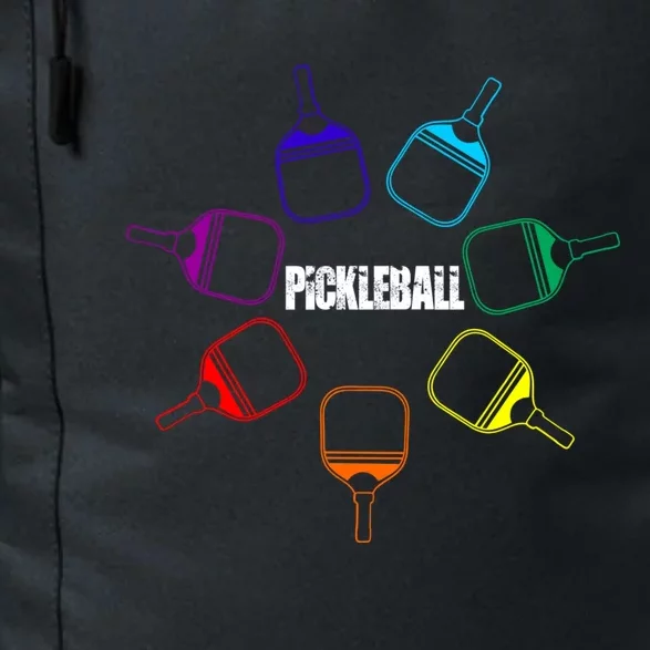 Pickleball Paddle Rainbow Funny Gift For Pickleball Fan Gift Daily Commute Backpack