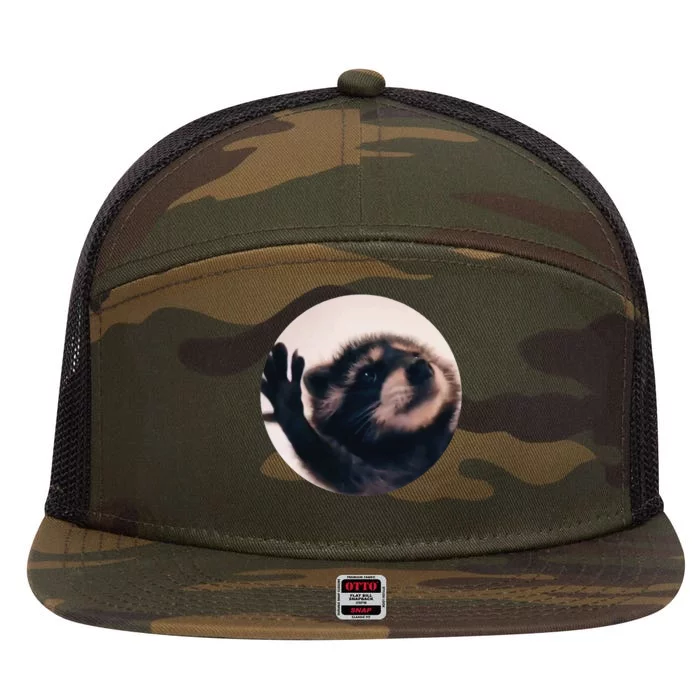 Pedro Pedro Racoon Dance Popular Internet Meme Racoon Day 7 Panel Mesh Trucker Snapback Hat