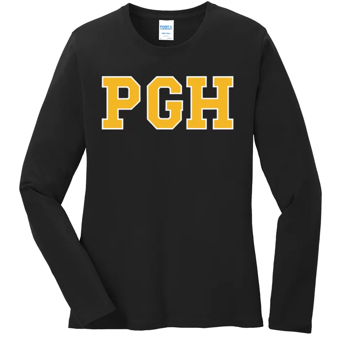 Pittsburgh Pennsylvania Retro Pgh Hometown Pride Ladies Long Sleeve Shirt