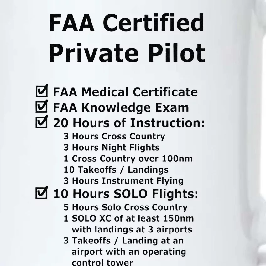 Private Pilot Requirements & Completion Checks Premium Black Color Changing Mug