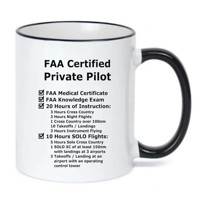 Private Pilot Requirements & Completion Checks Premium Black Color Changing Mug