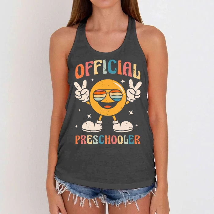 Preschooler Preschool Retro Back To School Women's Knotted Racerback Tank