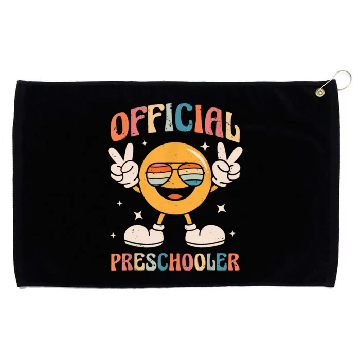 Preschooler Preschool Retro Back To School Kids Grommeted Golf Towel