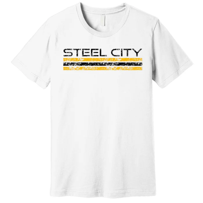 Pittsburgh Pennsylvania Retro Vintage Weathered Premium T-Shirt