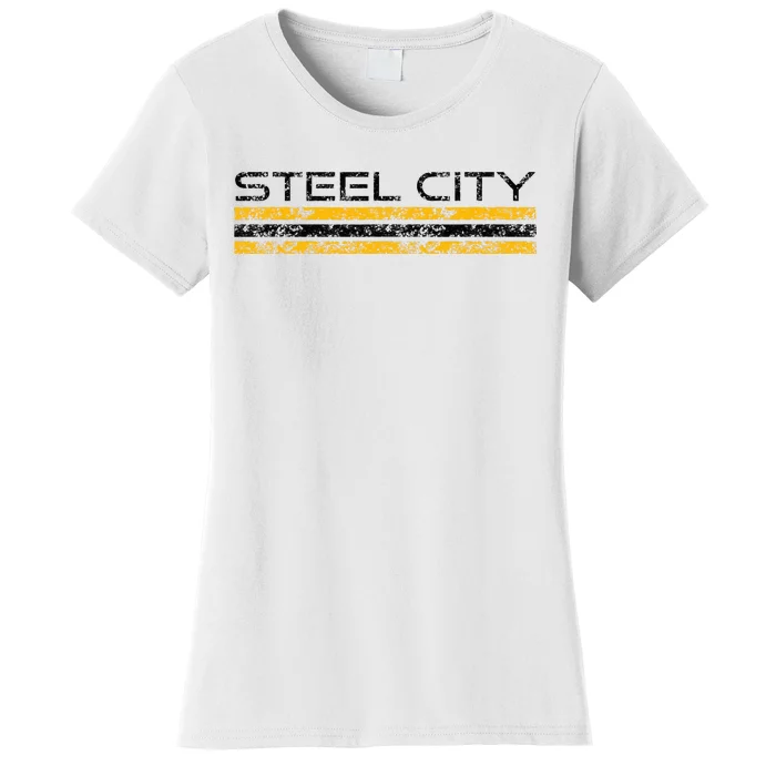 Pittsburgh Pennsylvania Retro Vintage Weathered Women's T-Shirt