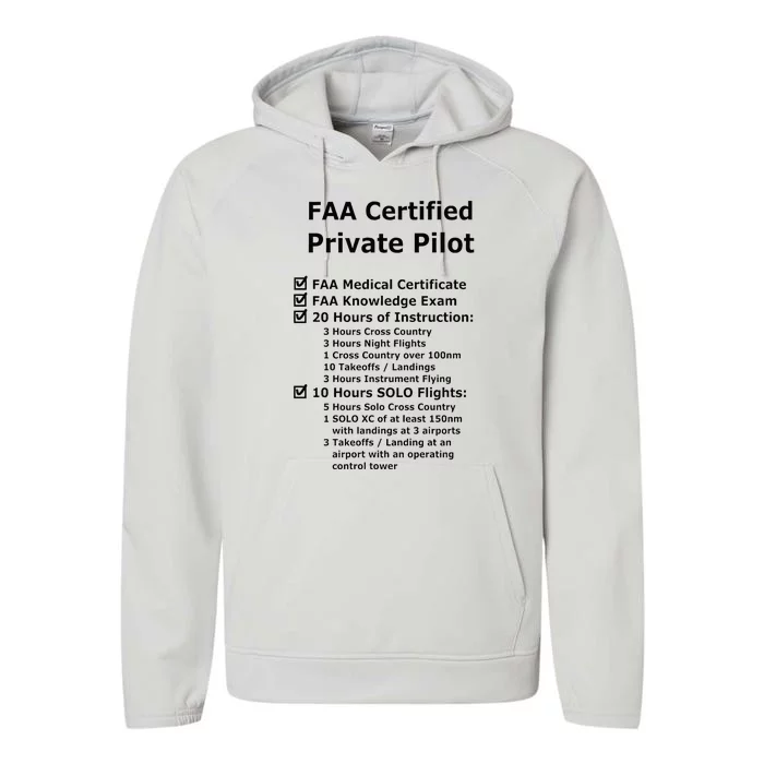 Private Pilot Requirements & Completion Checks Performance Fleece Hoodie