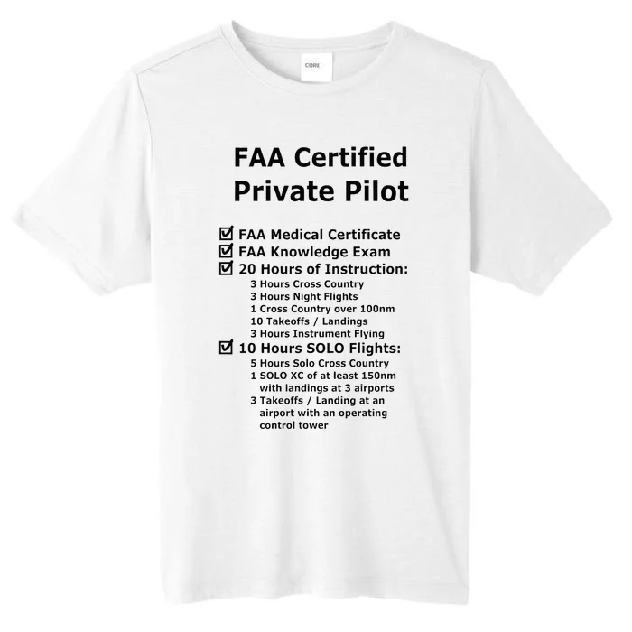 Private Pilot Requirements & Completion Checks ChromaSoft Performance T-Shirt