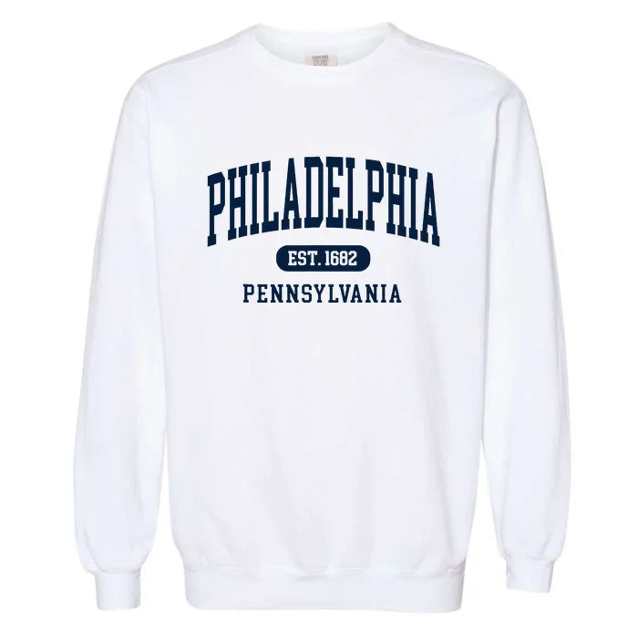 Philadelphia Pennsylvania Retro Throwback Souvenir Garment-Dyed Sweatshirt