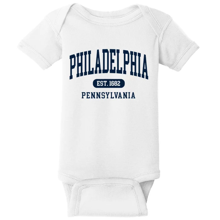 Philadelphia Pennsylvania Retro Throwback Souvenir Baby Bodysuit