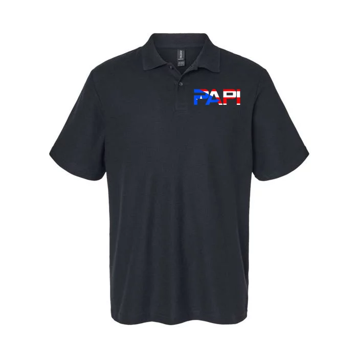 Papi Puerto Rico Flag Softstyle Adult Sport Polo