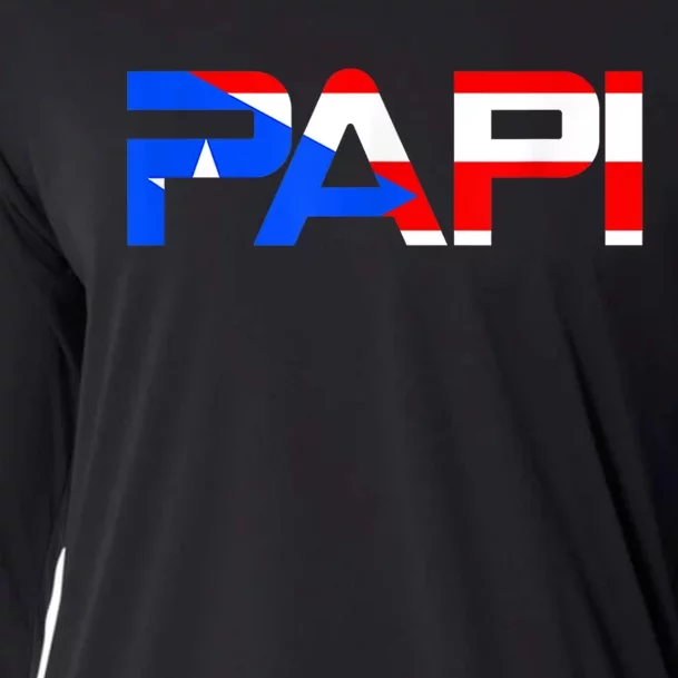 Papi Puerto Rico Flag Cooling Performance Long Sleeve Crew