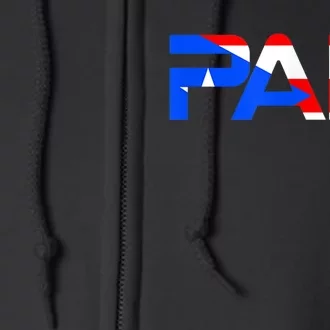 Papi Puerto Rico Flag Full Zip Hoodie