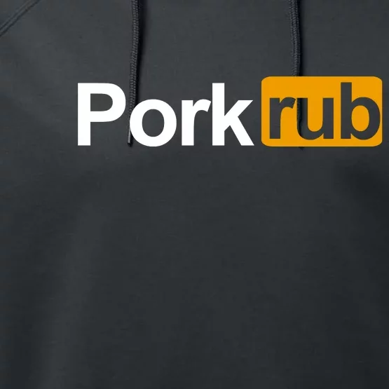 Porkrub, Pork Rub Funny BBQ Smoker & Barbecue Grilling Performance Fleece Hoodie