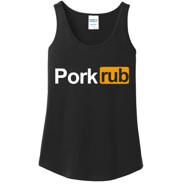 Porkrub, Pork Rub Funny BBQ Smoker & Barbecue Grilling Ladies Essential Tank